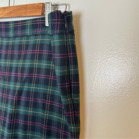 Talbots Wool Blend Plaid Chatham Ankle Pants, Size 12 Petite, Highland Green - Picture 6 of 10